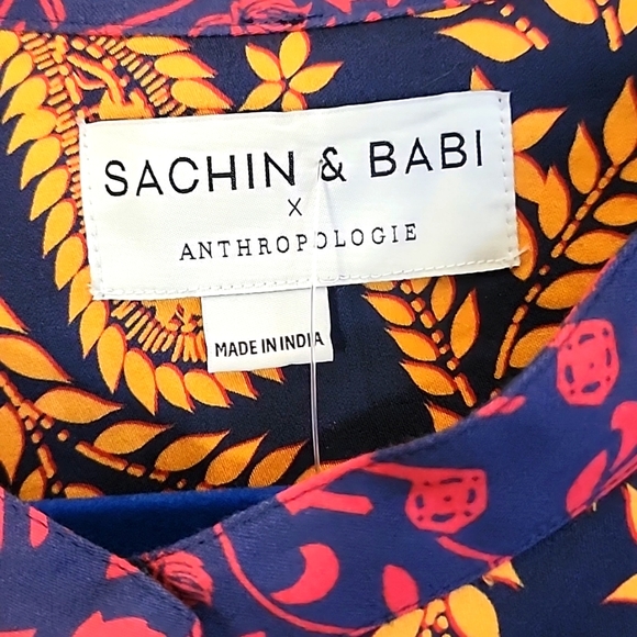 New Anthropologie Sachin & Babi Celestine Tunic Dress $168 PLUS 1X Blue - Picture 8 of 9